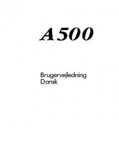 Commodore A500 Brugervejledning