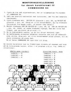 Monteringsvejledning_for_dansk karaktersaet_til_ Commodore_64_(da)