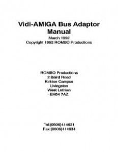 ROMBO_Vidi-Amiga_Bus_Adaptor_Manual